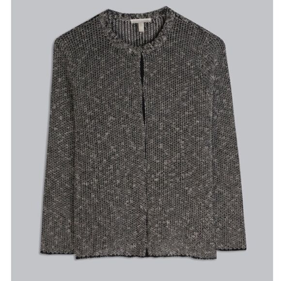 Eileen Fisher Organic Melange Linen Grain Jacket in Size Medium - Picture 1 of 11